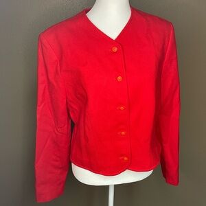 Made in USA Red Pendleton Women's Vintage Virgin Wool Jacket